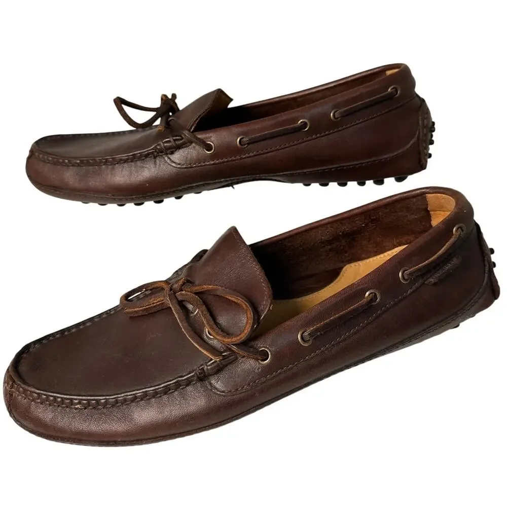 Cole Haan Grant Canoe Camp Moc Leather Driver Loafers Men’s 8M Moro Brown